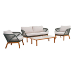 Aiam&ouml;&ouml;blikomplekt Home4You TUXEDO laud, diivan ja 2 tooli, roheline pol&uuml;ester