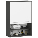 Seinakapp Akord FIN H934 grafiithall/valge, 2 ust, 4 riiulit