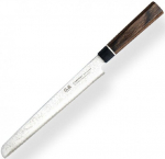 K&ouml;&ouml;ginuga Suncraft BD-06, damaskuse terasest, sakilise teraga, leivale, 22 cm