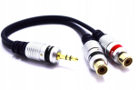 Adapteri pesa 3,5 mm stereo ja 2x Rca Cinch Vitalco