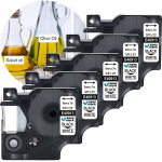 Dymo D1 40913 9mm etiketiribad, 5 tk. komplekt, valge