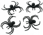 Black Halloween Birds 4 tk. 8cm - Kaunistused