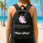 Must kooli seljakott "magia Istieje" - mahukas ja stiilne