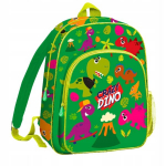 Seljakott "crazy Dino" 36 cm - v&auml;rviline, mahukas, l&otilde;busa disainiga
