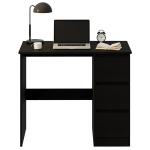 Must noorte arvutilaud, moodne loft-korrus sahtlitega 90 cm