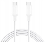 Usb-c-usb-c kaabel 2m, 3a, 60w toiteallikas, valge