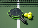 Pickleball reketid Zoodo P4 T700 s&uuml;sinikkiust Gradient roheline komplekt 4 palli
