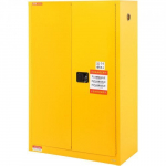 Tulekindel turvakapp 109x46x165.6 cm kollane terasest hoiukapp