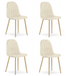 S&ouml;&ouml;gitoolide komplekt Leobert PADVA Velvet Sand, Skandinaavia disain, komplektis 4 tooli