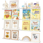 Akr&uuml;&uuml;list pilvekujuline seinale paigaldatav laste raamaturiiul Lifewit, l&auml;bipaistev, 8 tk