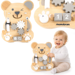 Montessori tegevustahvel Mamabrum Karu 10-in-1 &ndash; puidust sensoorne busy board lastele