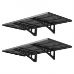Seinale Paigaldatav Garaaziriiul 50x122 cm Must Teras Ladustamine