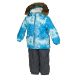 Huppa T&uuml;drukute talvekomplekt NOELLE 1, sky blue pattern/ gray