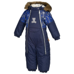 Huppa Laste talvekombe LOTUS, navy/ blue pattern, 74