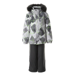 Huppa Poiste talvekomplekt DANTE 1, white pattern/ gray, 110