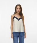 Vero Moda Naiste Topp 10329790*02, nat/must 5715719407648