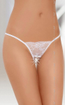Valged naiste stringid lahtise jalgevahega Softline 2322 S-l