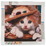 Teemantmosaiik kassipildiga 30x30 cm