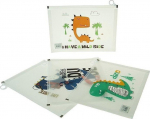 A4 plastmapp lukuga, dinosaurused (12 tk.)