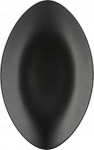 Revol Equinoxe ovaalne must portselanist taldrik 35x22,3 cm