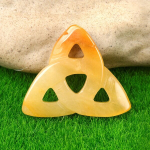 Kristallist ripats, yellow artificial jade