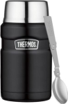 Toidutermos Termos 710 ml, mattmust, kokkupandava lusikaga