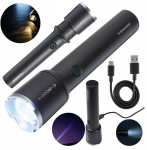 Laetav Led-taskulamp Usb-c-ga, 4 režiimi, 300lm