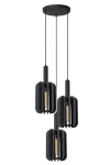 Lucide Rafal rippvalgusti 3x40w E27 must/hall