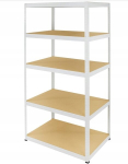 Metallist riiul Helios valge 213x110x60 cm, 5 riiulit, 400 kg/riiul