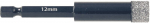 Teemantpuur 12 mm 1/4" kuusnurkse varrega plaatide jaoks