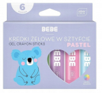 Bb Kids geelpliiatsid, 6 pastelset v&auml;rvi