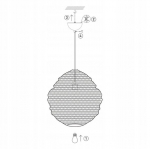 Rippmetallist lamp Tazza 108773, kuldne v&auml;rv