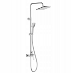 Kroomitud du&scaron;ikomplekt Invena Neri vihmadu&scaron;i ja segistiga