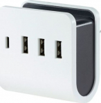 Rev v&otilde;rgulaadija 3x Usb, Usb-c 4.8a 24w, valge