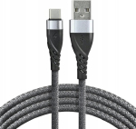 Everactive Usb-c kaabel, 200cm, 3a, kiirlaadimine, hall