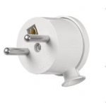 Nurga pistik 2p+z Mini, 16a, valge