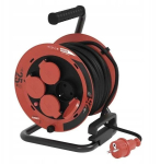 Kummist pikendusjuhe trumlil 25m, 4 pistikupesa, 230v, 1,0mm&sup2;