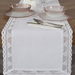 Laudlina Nataly CHO/NATALY/B Valge Ristk&uuml;likukujuline 35x180 cm