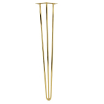 Hairpin m&ouml;&ouml;blijalg, k&otilde;rgus 71 cm, 3 varrast, kuldne kroom