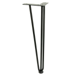 4-osaline &bdquo;Hairpin&ldquo;-t&uuml;&uuml;pi m&ouml;&ouml;bli jalgade komplekt, k&otilde;rgus 41 cm, 3 varrast, mustad, plastikust otsikud