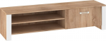TV-alus Meblocross Hugo HUG-09 ustega, kompaktne suurus, Sonoma tamm/valge