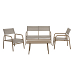 Aiam&ouml;&ouml;blikomplekt &bdquo;Patio Marseille&ldquo; metallist, 4-kohaline, liivav&auml;rvi