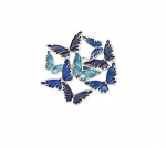 Equilibrium pross 359513H Liblikad sinine/helesin./must h&otilde;bedane, metall, magnet kinnitus