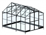 Kasvuhoone PREMIUM Solid PC, 347x278 cm, must