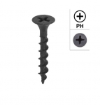 Kipsikruvi puidule FT 3,5&times;25 must (1000 tk/karp)
