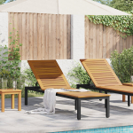 Lamamistool vidaXL akaatsia modernne must puidust raam 200x55x35 cm