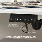 Reguleeritava k&otilde;rgusega elektriline laud Vinsetto 140x70x116cm, valge v&auml;rv