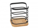 Kitchen&Go s&ouml;&ouml;giriistade hoidik, 12,5x12,5x14 cm, must/pruun, 1 tk.