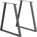 Lauajalad HOMCOM, 2-osaline komplekt, industriaalne teras, 70x5x72 cm, must