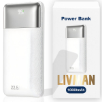 Akupank LIVMAN RPP-5 - kiirlaadimisega varupatarei kahe v&auml;ljundiga, 10000mAh, 22,5W
